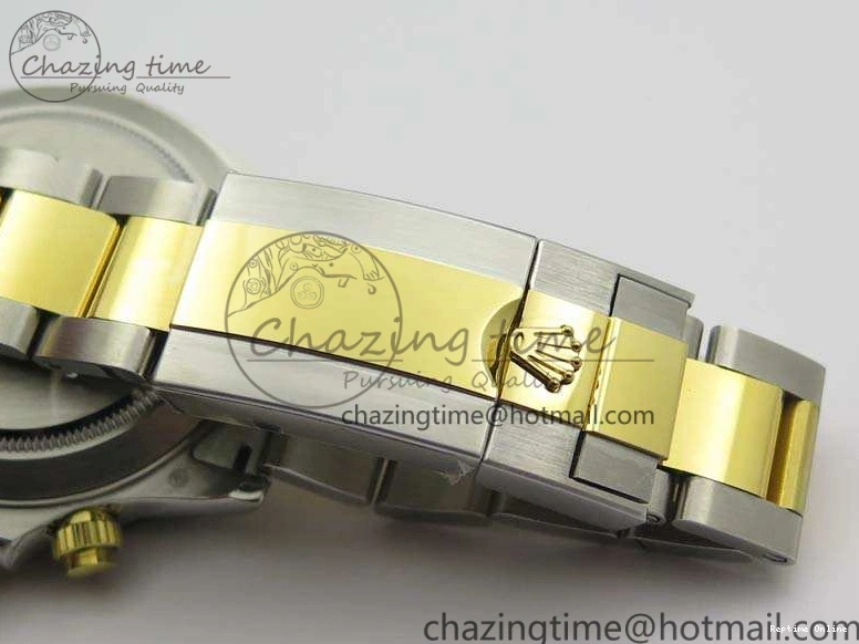 1230 FlexibleFit Daytona SS YG Ceramic Bezel JH Best Edition Gold Dial On SS YG Bracelet A 3528